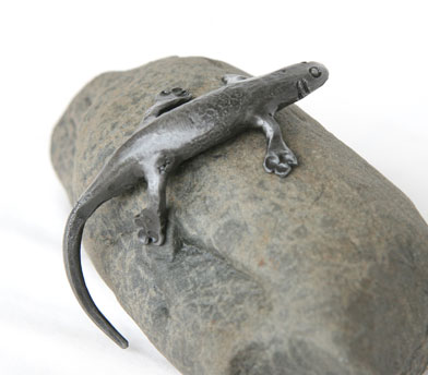 Sleepy Salamander Sculpture 