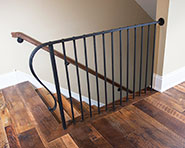 R1-0451 Hand Hammered Balustrade with Vertical Volute 