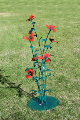 S1-0328 Sculpture Summer Blooms by Jeff Benson